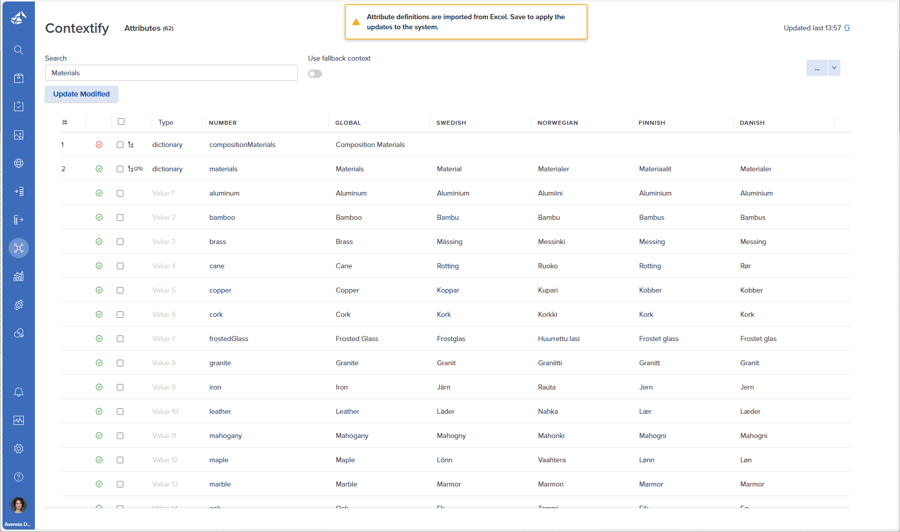 Avensia-Import-from-Excel