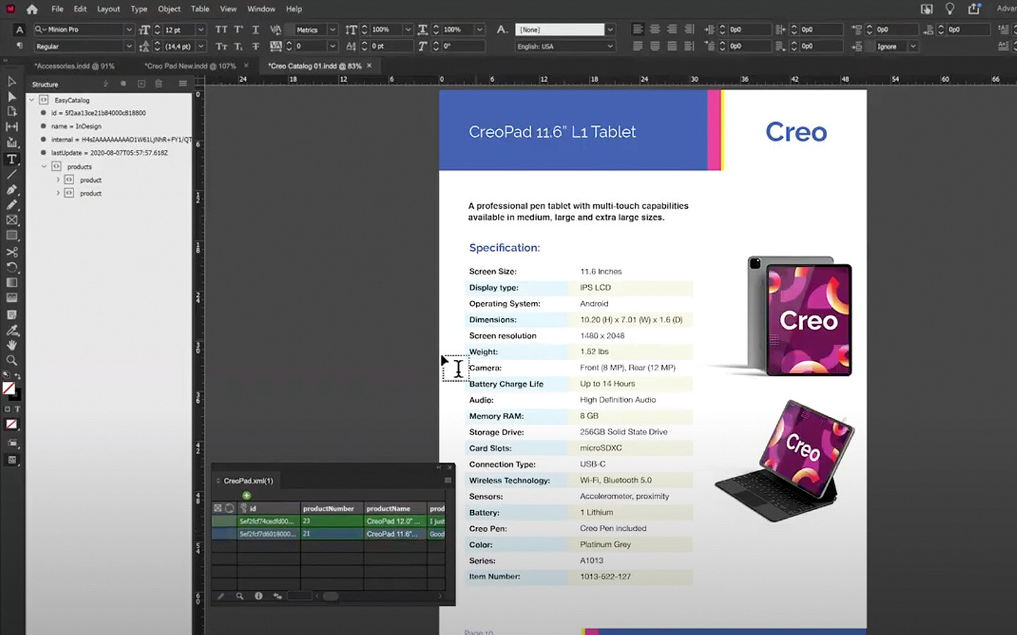 Adobe InDesign with AI Extensions product features